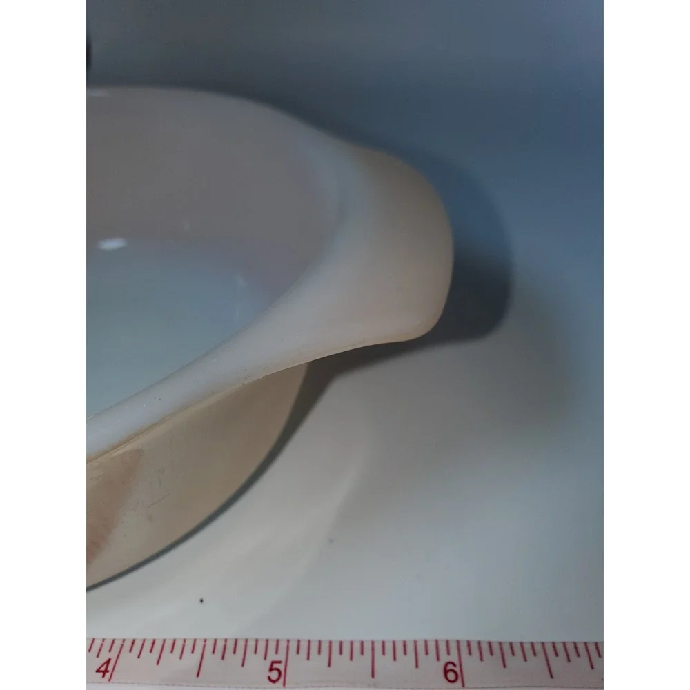 Fire-King Peach Lustre 1.5 Pint Casserole Dish 472 Anchor Hocking Milk Glass USA
